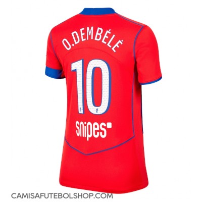 Camisa de time de futebol Paris Saint-Germain Ousmane Dembele #10 Replicas 3º Equipamento Feminina 2025-26 Manga Curta Camisa de time de futebol Paris Saint-Germain Ousmane Dembele #10 Replicas 3º Equipamento Feminina 2025-26 Manga Curta